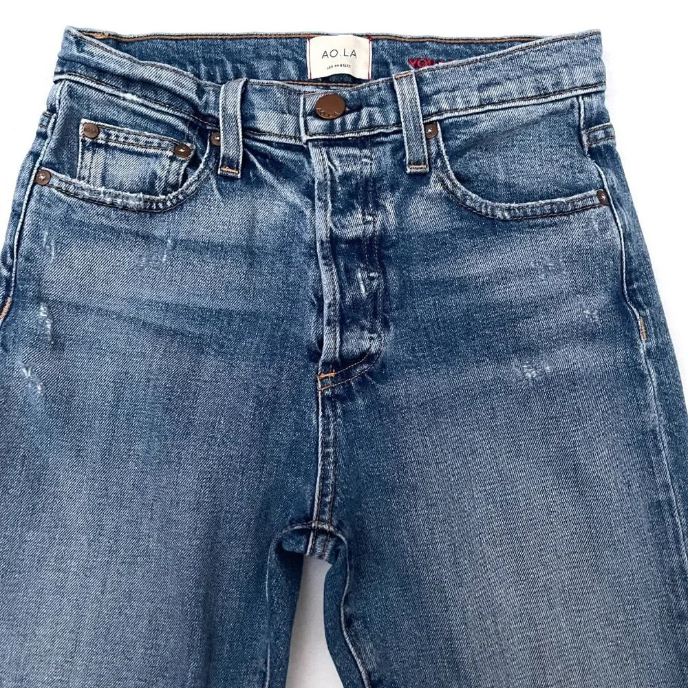 Alice+Olivia $298 AMAZING HIGH RISE GIRLFRIEND JEANS 25 - Picture 4 of 14